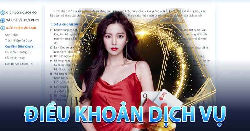 Điều khoản dịch vụ dành cho thành viên fb68 